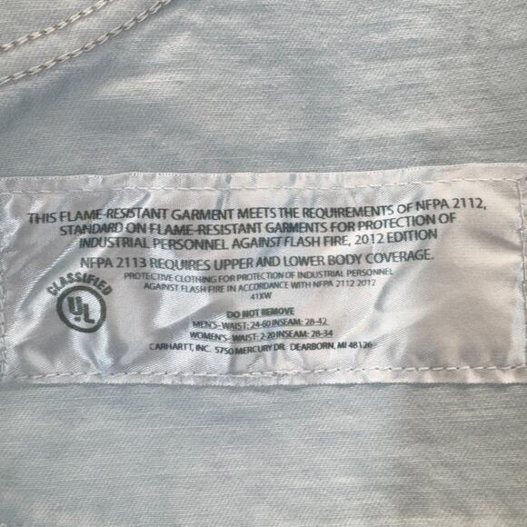 Carhartt Carpenter Jeans Men 36x32 NFPA 2112 Flame Resistant Workwear Cotton - Picture 9 of 16